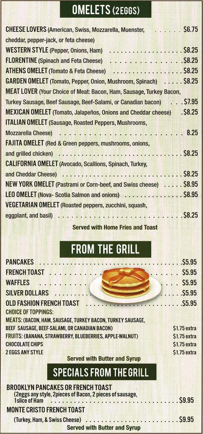 Brooklyn Bagels Menu